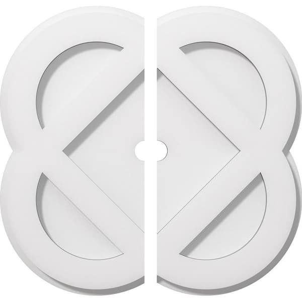 Ekena Millwork 1 in. P X 5-1/2 in. C X 14 in. OD X 1 in. ID Charlotte Architectural Grade PVC Contemporary Ceiling Medallion, Two Piece