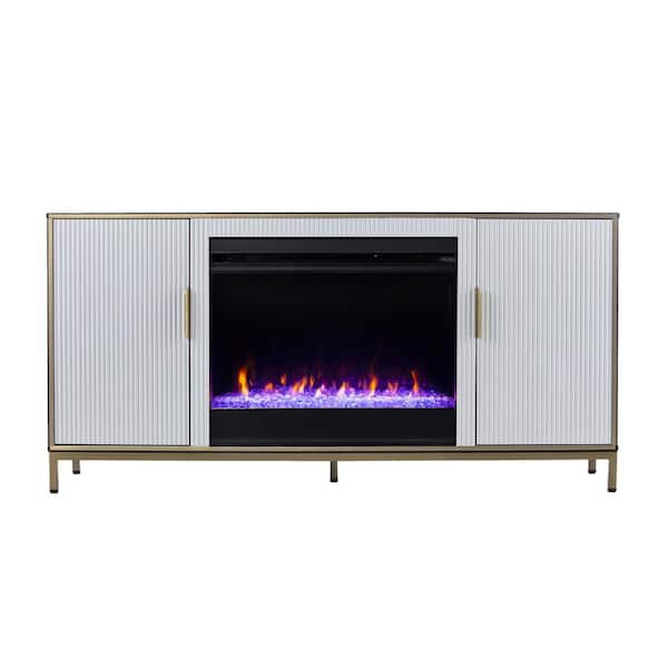SEI FURNITURE Daltaire Black Color Changing Electric Fireplace