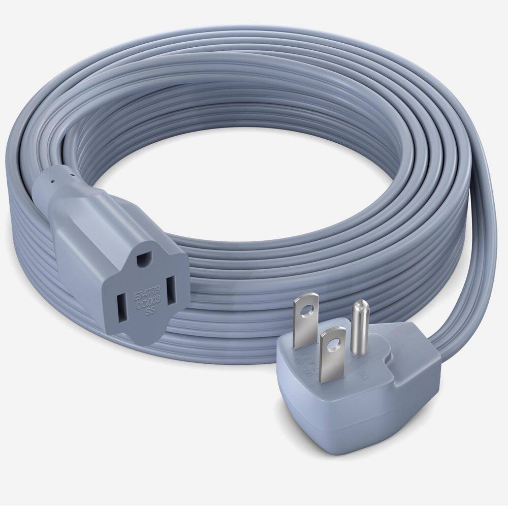 15 ft. 14 / 3 Medium / Heavy Duty Indoor Extension Cord Flat Plug Flat Wire 15 Amp Gray price history on PriceWatchPro