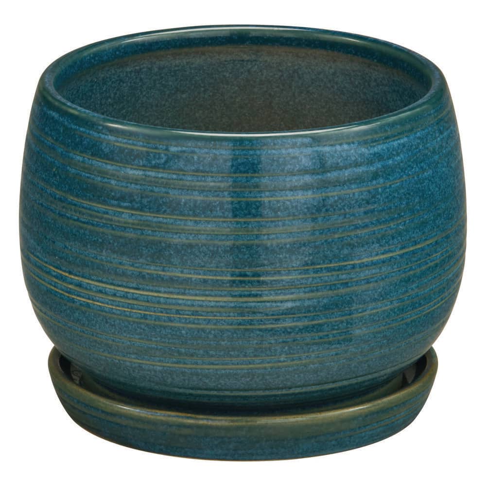 Ceramic Planter With Saucernull