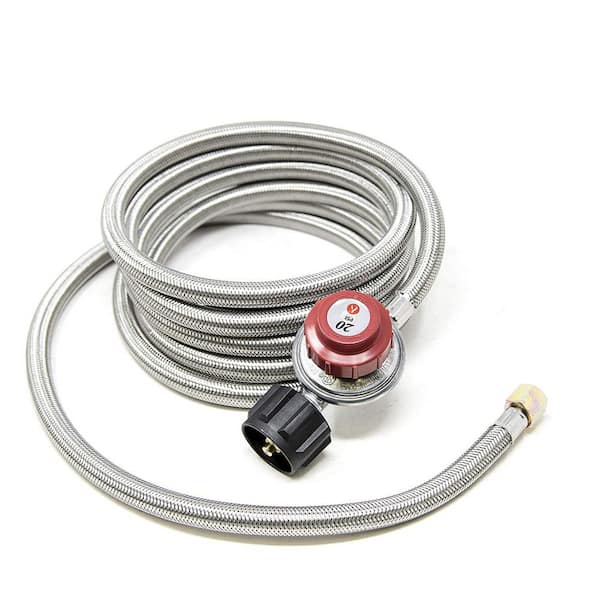 Adjustable Propane Gas Regulator BBQ Grill Burner Wok Fryer with 4-Feet Hose 20psi for sale online 