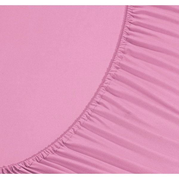 Triple Marrow Embroidered Solid 1500-Thread Count Microfiber Sheet Set