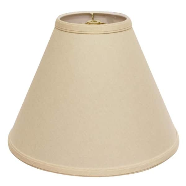 10 in. Beige Linen Cone Lamp Shade with Washer Fitter