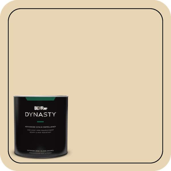BEHR DYNASTY 1 qt. #ICC-93 Champagne Gold Semi-Gloss Enamel Interior Stain-Blocking Paint & Primer