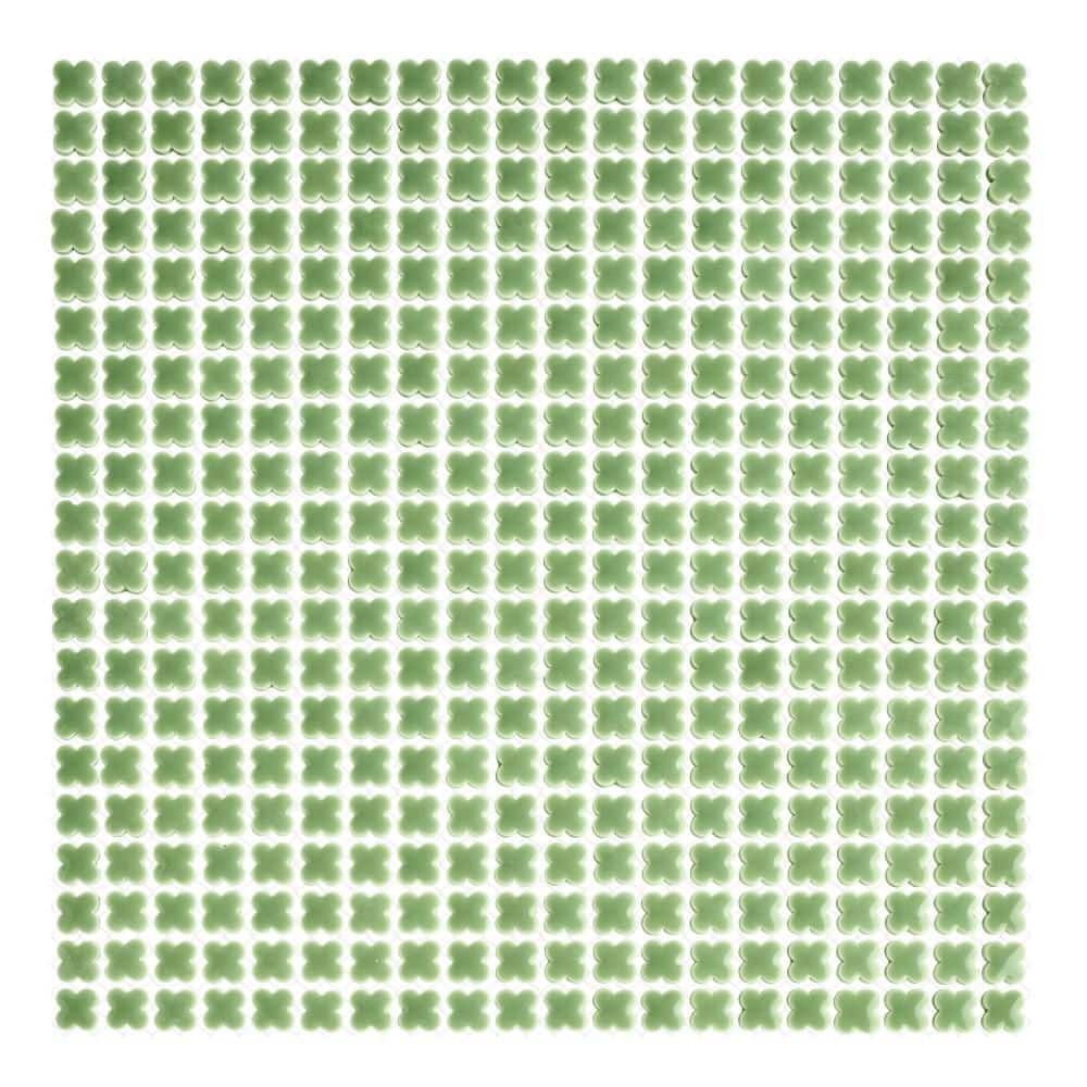 Fioretti Glossy Grass Green 6 in. x 6 in. Porcelain Mosaic Take Home Tile Sample price history on PriceWatchPro