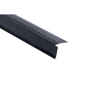 2-5/8 in. x 1-1/2 in. x 10 ft. Aluminum Eave Drip Flashing in Black