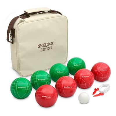 100 mm Regulation Bocce Set with 8 Balls, Pallino, Portable Carry Case and Measuring Rope - Premium Official Size Set