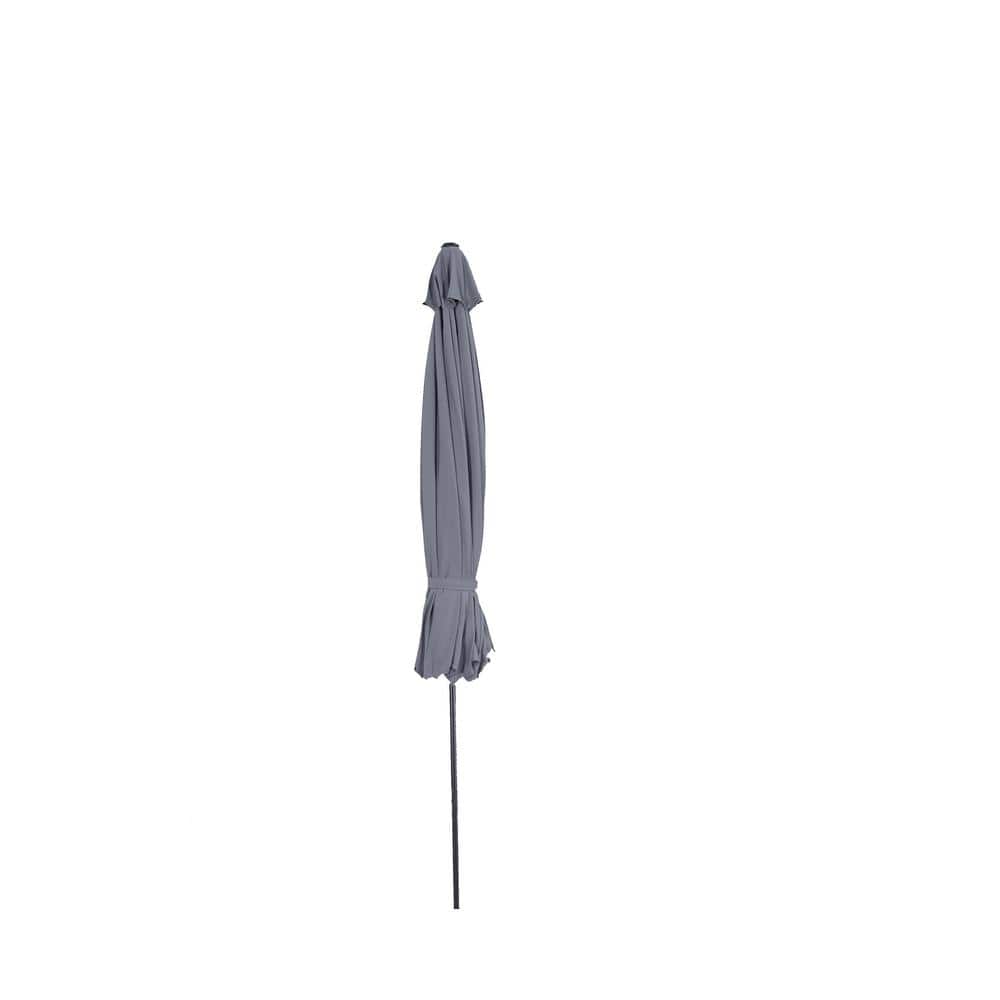 9 ft. Market Outdoor Patio Umbrella in Gray