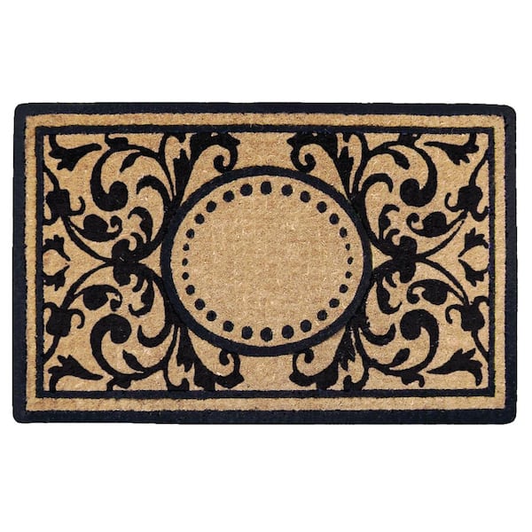 Nedia Home Heritage 18 in. x 30 in. Heavy Duty Coir Plain Door Mat