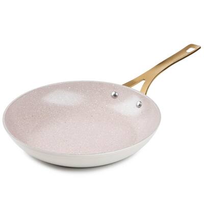 Constellation 10 in. Aluminum Nonstick Frying Pan in Tan Speckle with Vintage Gold Handle
