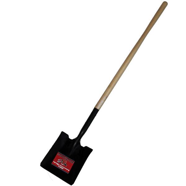 Bully Tools 14-Gauge Square Point Shovel with American Ash Long Handle