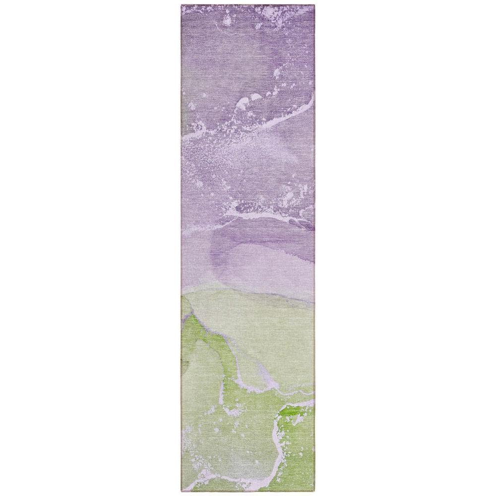 Purple 2 ft. x 8 ft. Woven Abstract Polyester Runner Indoor/Outdoor Area Rug price history on PriceWatchPro