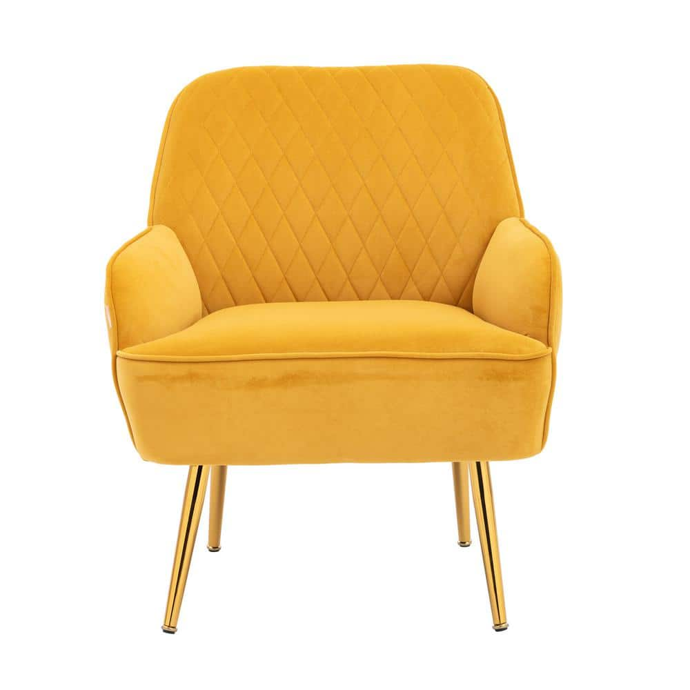 Yellow Ergonomic Modern Comfortable Accent Chair Yellow2644 The Home   Yellow Accent Chairs Yellow2644 64 1000 