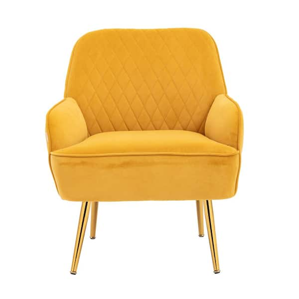 Yellow Ergonomic Modern Comfortable Accent Chair Yellow2644 The Home