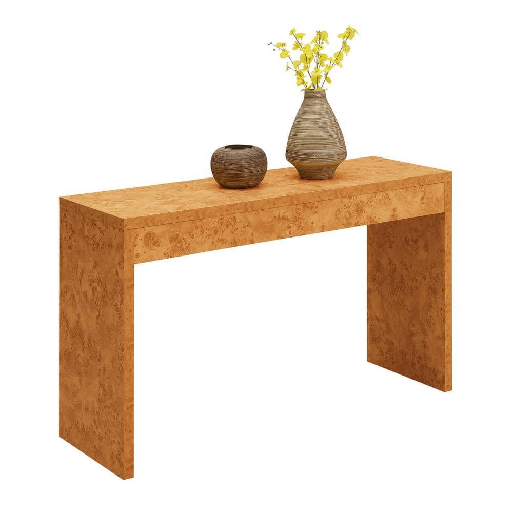 Northfield 48" Light Burl Wood Console Table with Storage