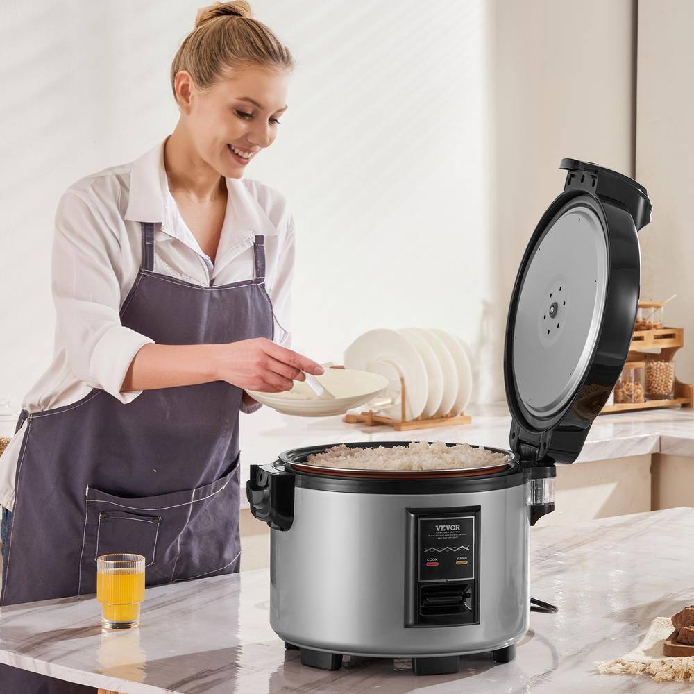 VEVOR 60-Cup Electric Commercial Non-Stick Rice Cooker with Steamer