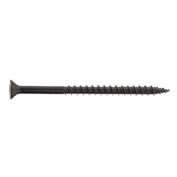 #10 x 3 in. Black 6-Lobe Torx Drive Exterior Flat Head Multi-Material Screw 1 lb. -Box (64-Piece)