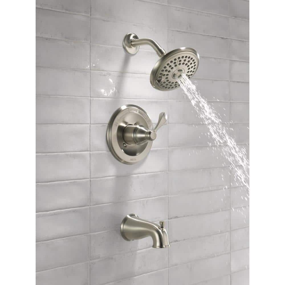 Brushed Nickel Single-Handle Tub and Shower Faucet Set