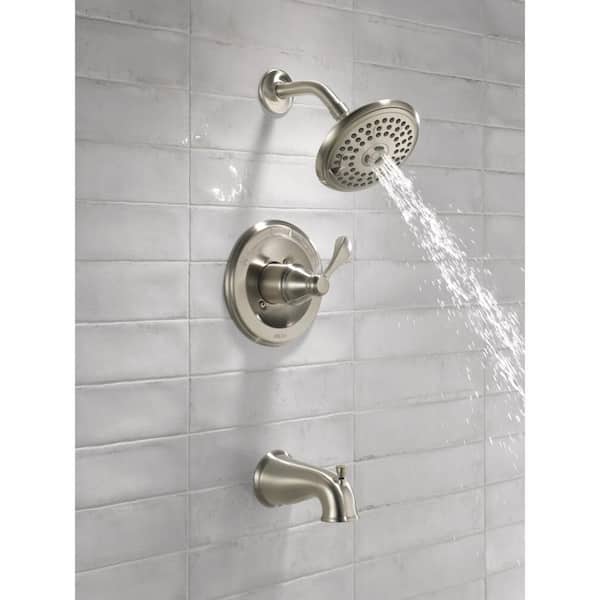 Porter Single-Handle 3-Spray Tub and Shower Faucet in Brushed Nickel (Valve Included)