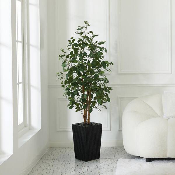 DR.Planzen 5 ft. Artificial Ficus Tree Indoor/Outdoor Real Wood