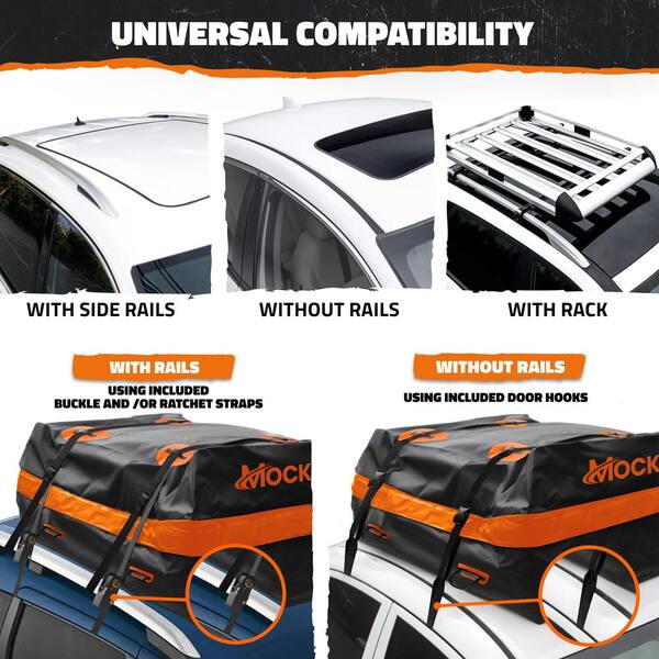 Mockins Waterproof Cargo Roof Bag with 20 cu. ft. of Dry Storage Space - 44 in. x 34 in. x 18 in.