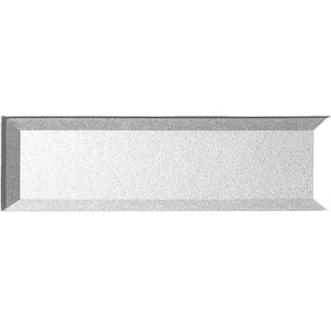 Secret Dimensions Silver Beveled Subway 4 in. x 16 in. Glossy Glass Decorative Wall Tile (0.444 sq. ft./Piece)