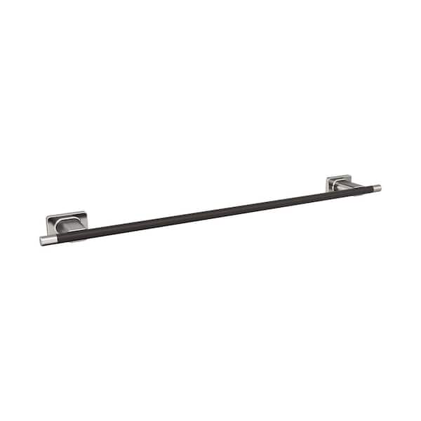 Amerock Esquire 24 in. (610 mm) L Towel Bar in Brushed Nickel/Oil-Rubbed Bronze