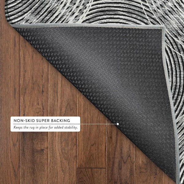 Addison Rugs Mayfield Premium Machine Washable Abstract AMF2534 Black 2 ...