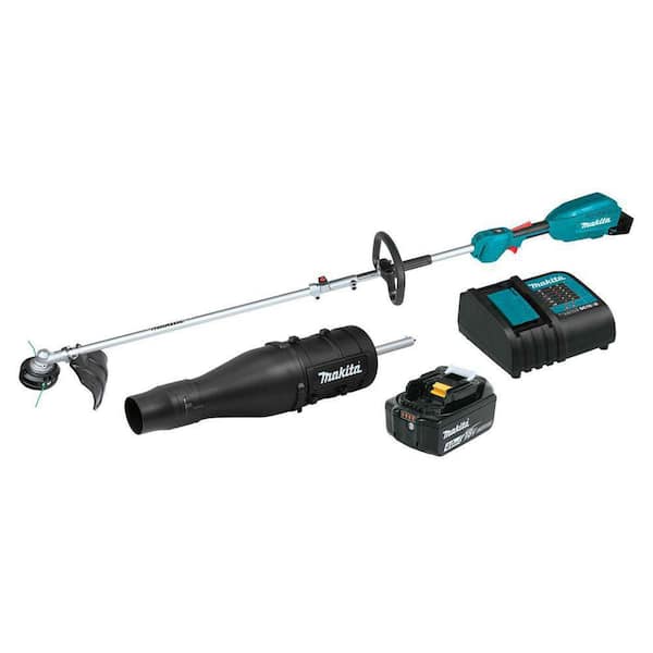 LXT 18V Brushless Cordless Couple Shaft Power Head Kit with 13 in. String Trimmer and Leaf Blower Attachments, 4.0Ah