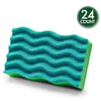 Antibacterial Medium-Duty Easy-Rinse Cleaning Sponges (24-Count)