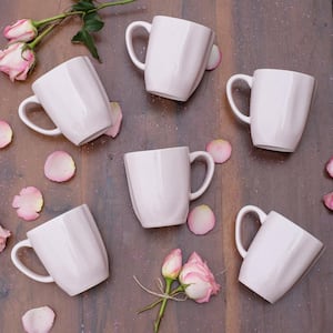 RYO 14.20 oz. Pink Porcelain Mugs (Set of 6)