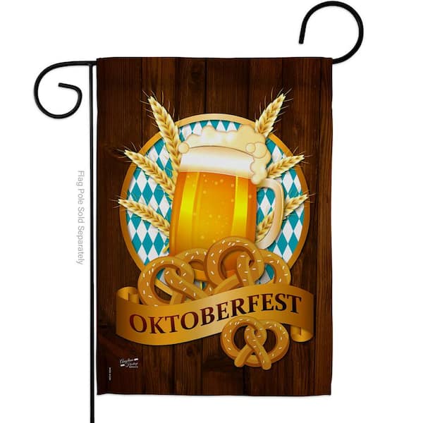 Angeleno Heritage MADE AND DESIGNED LOS ANGELES CALIFORNIA 13 in. x 18.5 in. Oktoberfest Beverages Double-Sided Garden Flag Beverages Decorative Vertical Flags