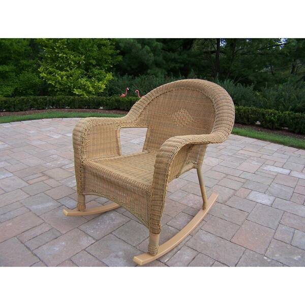 Honey Rattan & Wicker Rocker Chair 2-Pack 