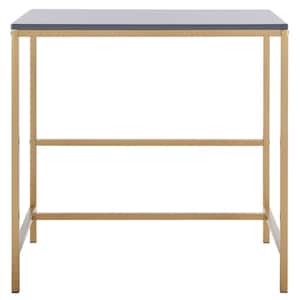 Viv 29.9 in. Gray/Gold Wood Writing Desk