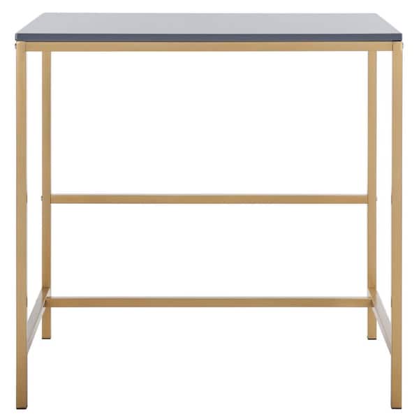 SAFAVIEH Viv 29.9 in. Gray/Gold Wood Writing Desk