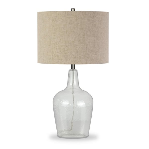 Meyer Cross Helix 26 3 4 In Clear, Table Lamp Fillable