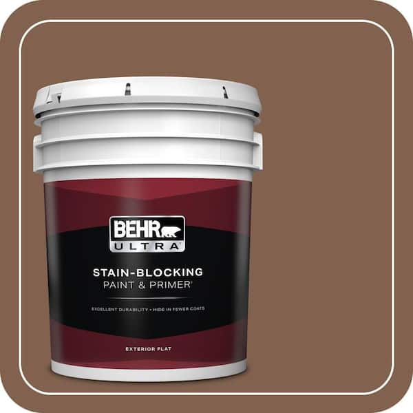 BEHR ULTRA 5 gal. Home Decorators Collection #HDC-SP14-6 Tilled Earth Flat Exterior Paint & Primer