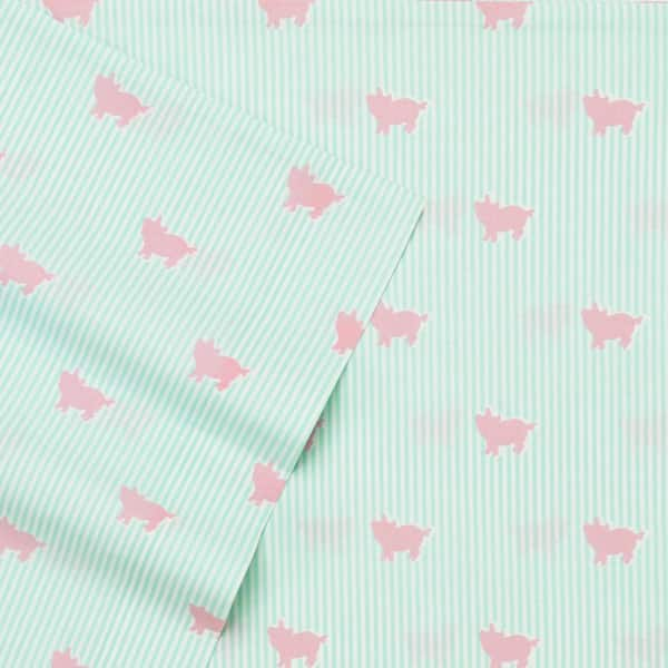 Poppy & Fritz Gingham Plaid 4-Piece Bright Pink Percale Cotton Queen Sheet  Set USHSA01194162 - The Home Depot