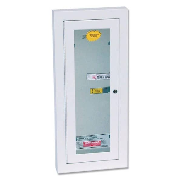 Kidde 23 in. x 6 in. x 7.5 in. 10 lbs. Heavy-Duty Steel Surface Mount Fire Extinguisher Cabinet in White