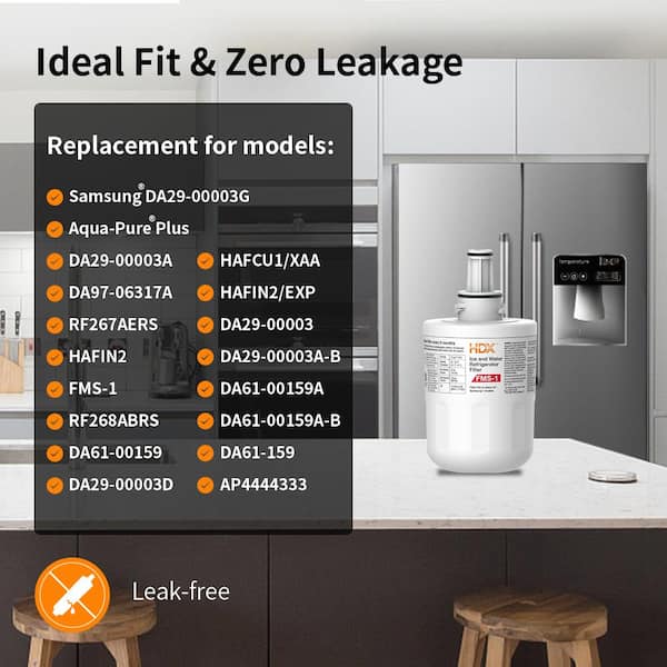 HDX FMS-1 Premium Refrigerator Water Filter Replacement For HDX FMS-1 Premium Refrigerator Water Filter Replacement For