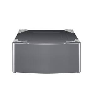 27 in. Laundry Pedestal with Storage Drawer for Washers and Dryers in Graphite Steel