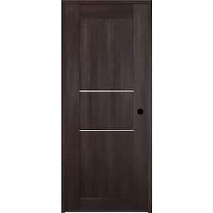 Vona 30 in. x 80 in. Left-Handed Solid Core Veralinga Oak Prefinished Textured Wood Single Prehung Interior Door