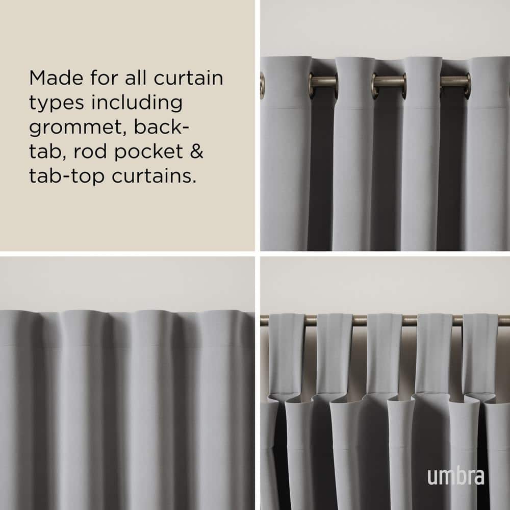 Nickel 180" Adjustable Curtain Rod with Finials