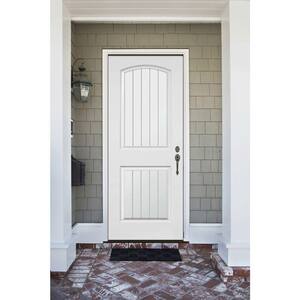Element Series 2-Panel Plank Primed Steel Prehung Front Door