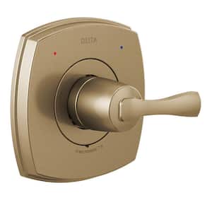 Stryke 1-Handle Wall Mount Diverter Valve Faucet Trim Kit in Champagne Bronze (Valve Not Included)