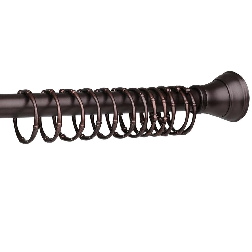 Oil Rubbed Bronze Zinc Alloy Shower Curtain Hooks Set of 12
