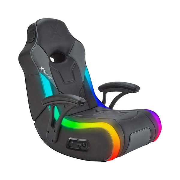 X Rocker G-Force Faux Leather Folding Ergonomic Gaming Chair in Black with Arms