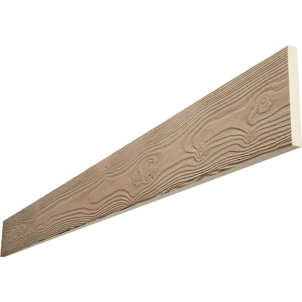 Ekena Millwork Endurathane 1 in. H x 10 in. W x 8 ft. L Sandblasted Oatmeal Faux Wood Beam Plank
