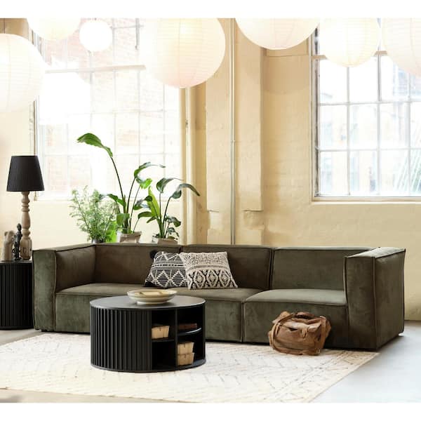 Nyhus Dockson 124 in. Square Armed 3-Piece Fabric Sectional Nyhus Dockson 124 in. Square Armed 3-Piece Fabric Sectional
