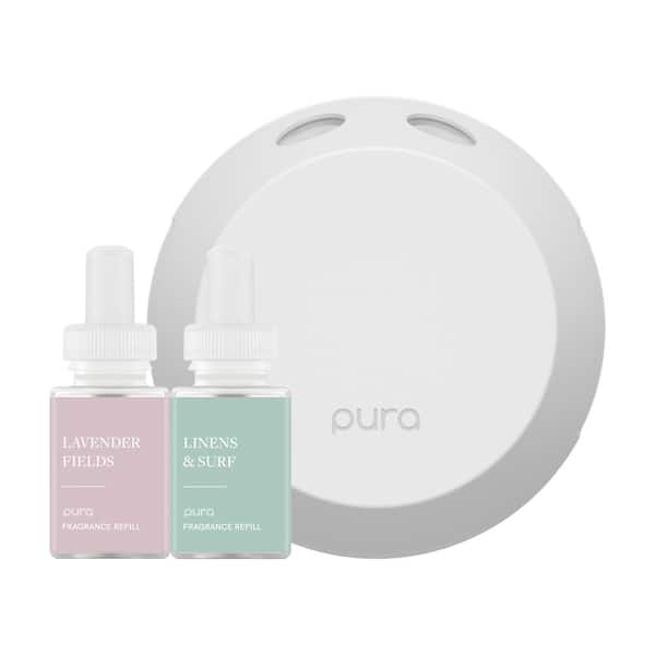 Pura Smart Home Fragrance Diffuser Starter Set (Linens and Surf and Lavender Fields)